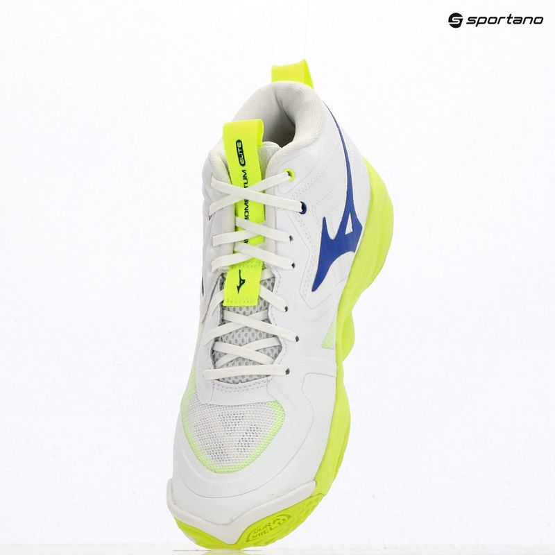 Buty do siatkówki Mizuno Wave Momentum Elite Mid white/lightning yellow/dazzling blue 9