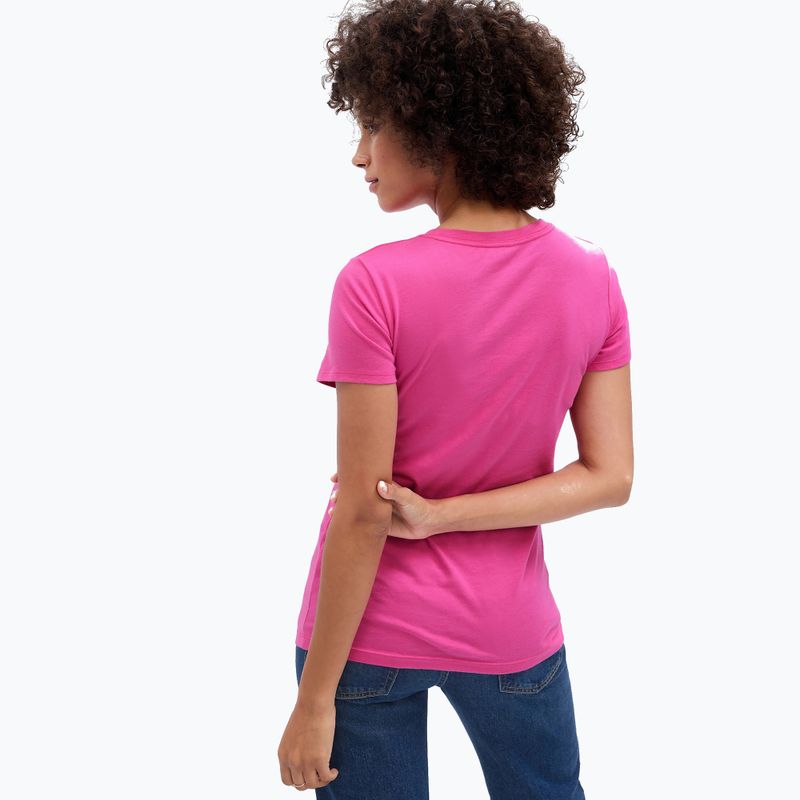 Koszulka damska GAP V-Gap SS Classic Tee standout pink 2