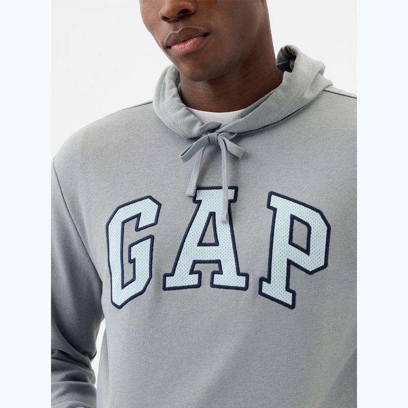 Bluza męska GAP Heritage Crewneck Logo storm cloud 4