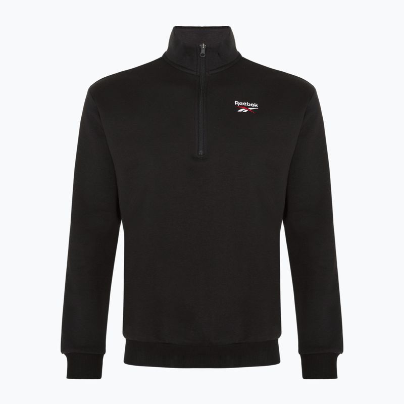 Bluza treningowa męska Reebok Identity Fleece 1/4 Zip black/white/vector red