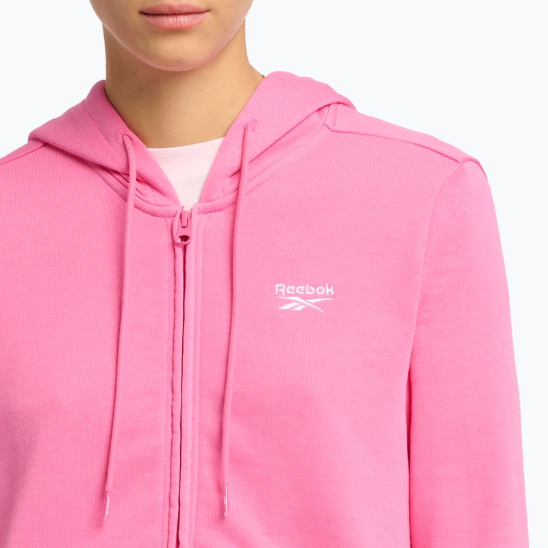 Bluza damska Reebok Small Logo French Terry FZ true pink 4