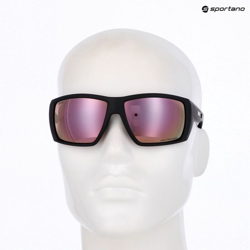 Okulary przeciwsłoneczne UVEX Mtn Venture CV black matt/mirror pink 10