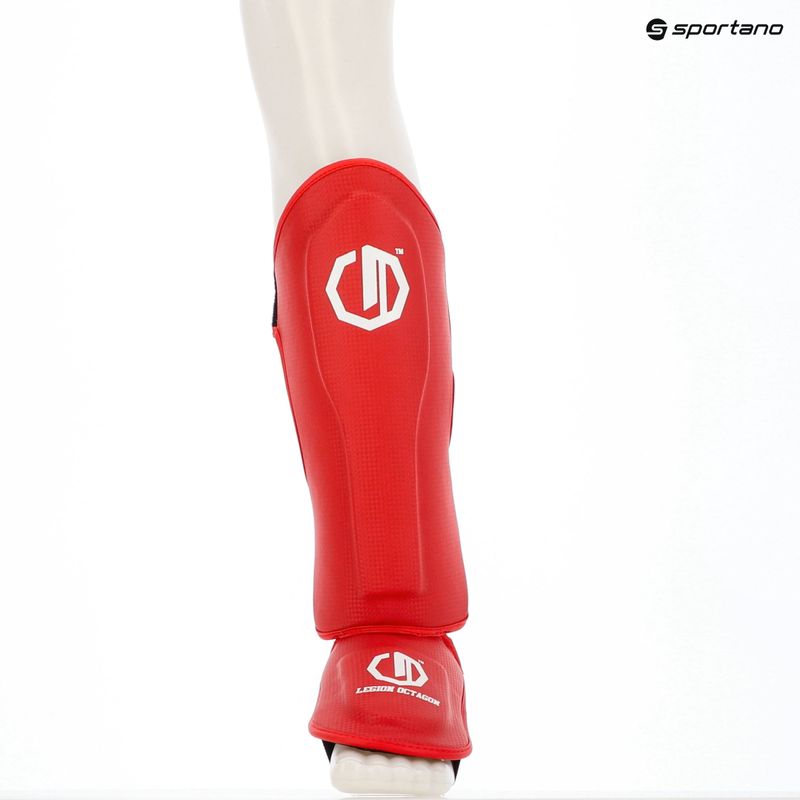 Ochraniacze piszczeli i stóp Octagon Legion Kevlar red 5