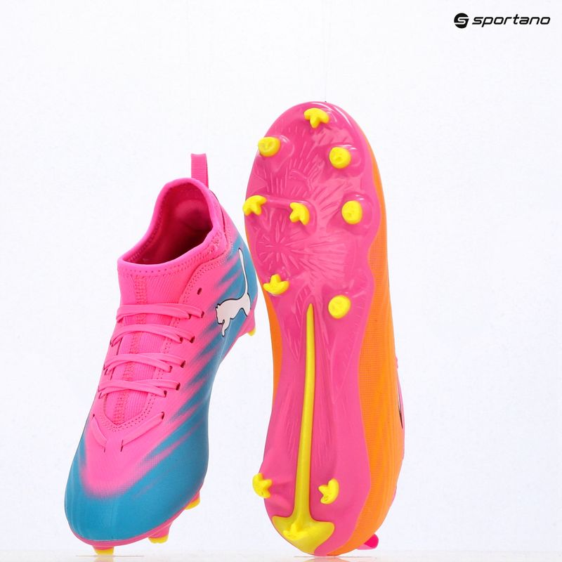 Buty piłkarskie dziecięce PUMA Ultra 6 Match FG/AG Jr poison pink/puma wht/sun stream/bright aqua/puma blk 9