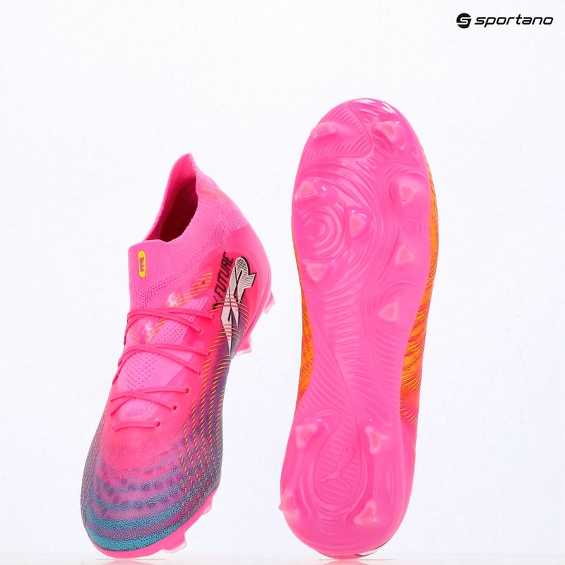 Buty piłkarskie dziecięce PUMA Future 9 Pro FG/AG Jr poison pink/puma wht/sun stream/bright aqua/puma blk 17