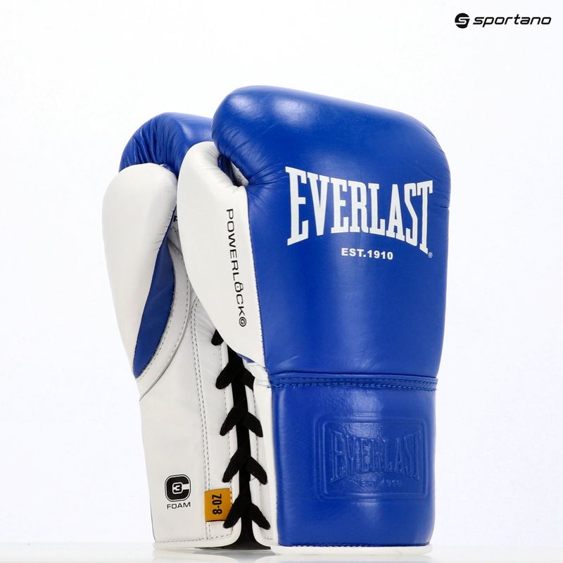 Rękawice bokserskie Everlast Powerlock OG Pro Fight blue/white 14