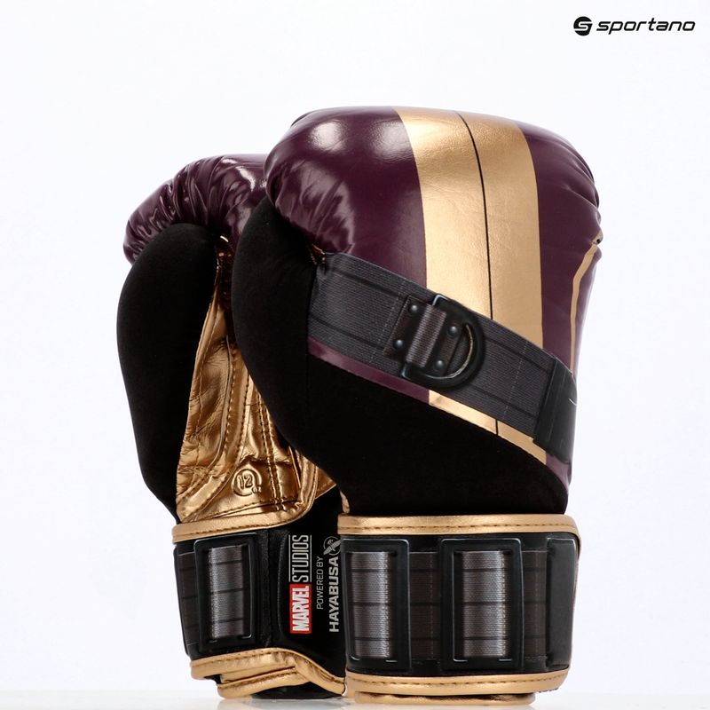 Rękawice bokserskie Hayabusa Marvel's Batroc purple/gold 17
