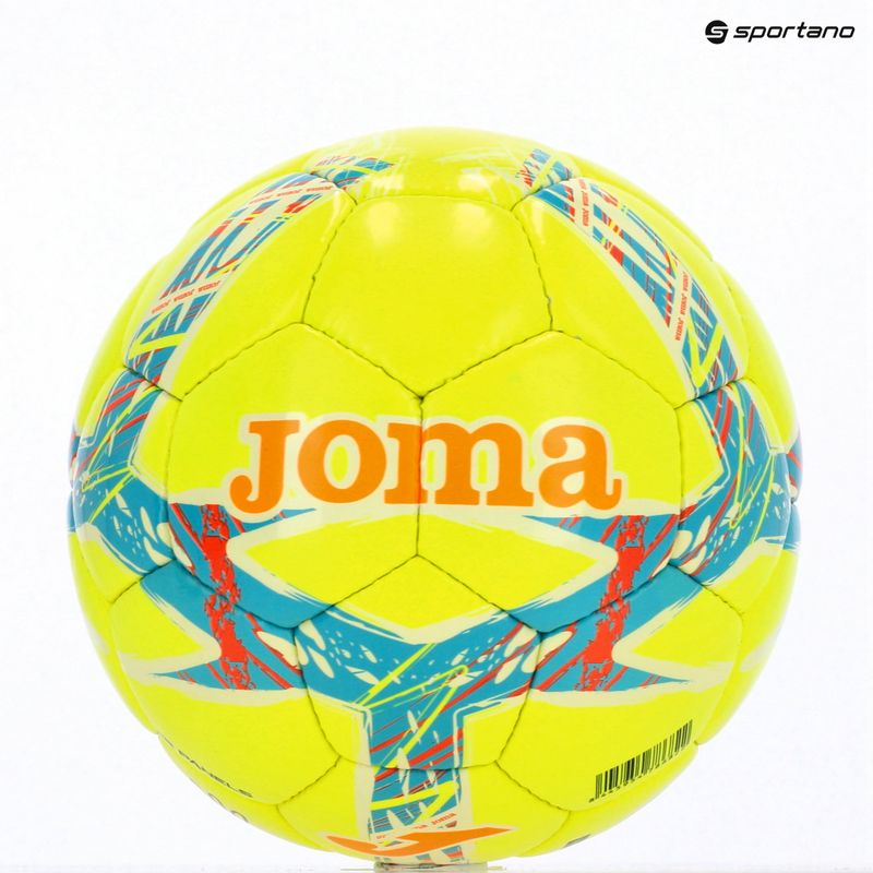 Piłka do piłki nożnej Joma Dali III yellow/fluor turquoise rozmiar 4 5