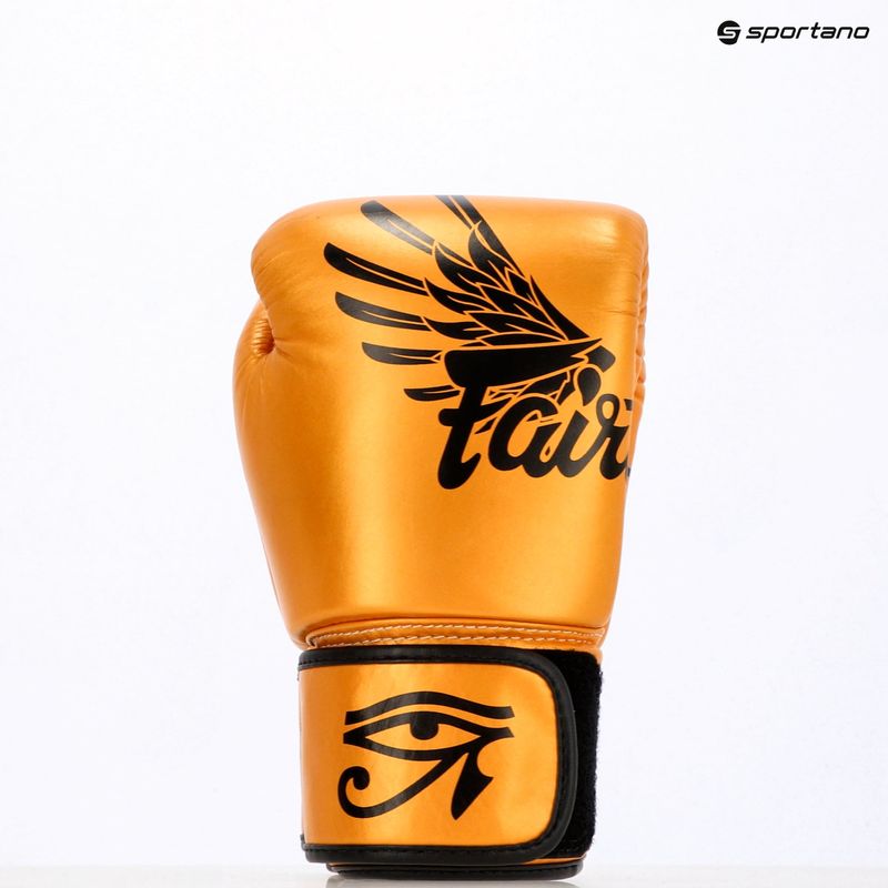 Rękawice bokserskie Fairtex Universal "Tight-Fit" Design Falcon gold 12