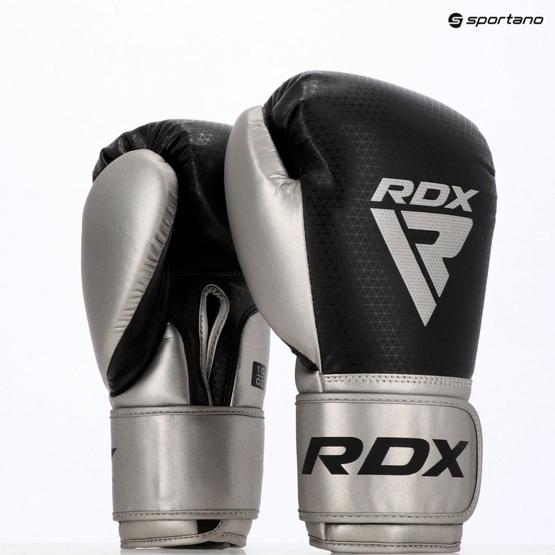 Rękawice bokserskie RDX L2 Mark Pro Sparring Boxing Hook & Loop silver 17