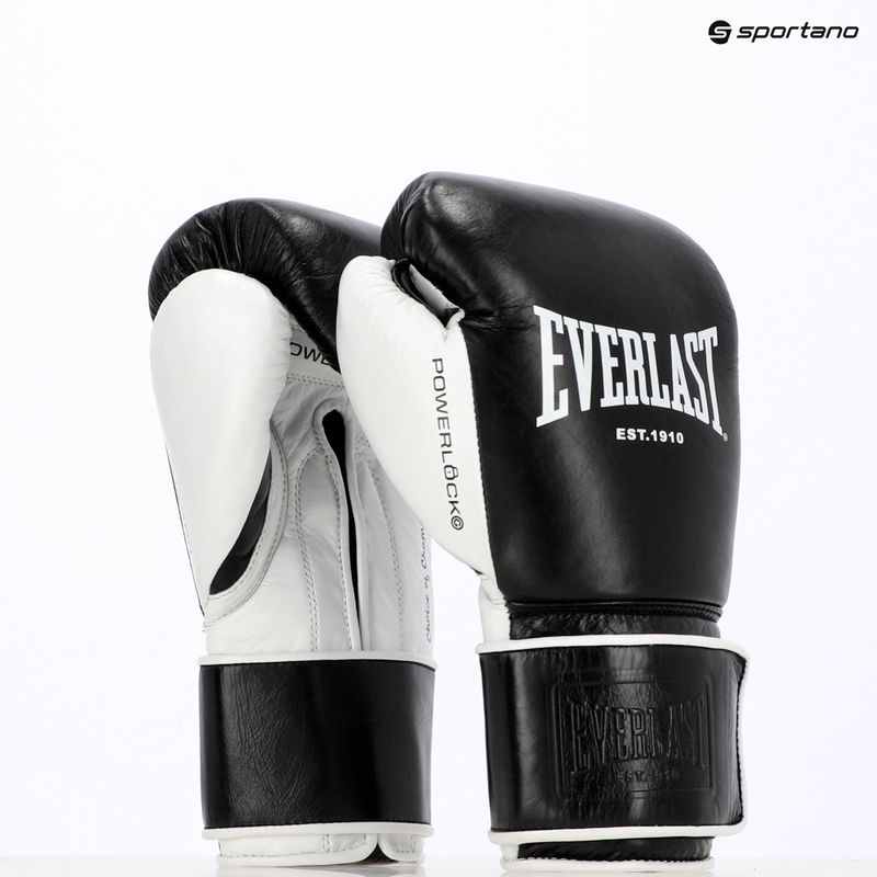 Rękawice bokserskie Everlast Powerlock Pro OG H&L black/white 14