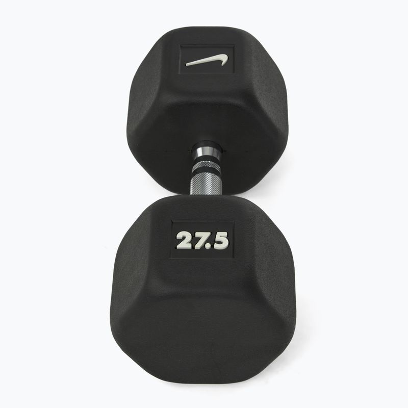 Hantel ogumowany Nike Strength Hex Dumbbell 27,5 kg black/white 2