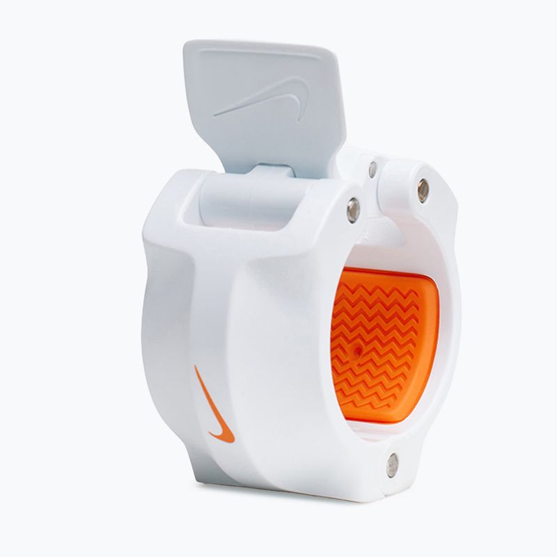 Zaciski do sztangi Nike Strength Barbell Collars 2 szt. white/orange 5