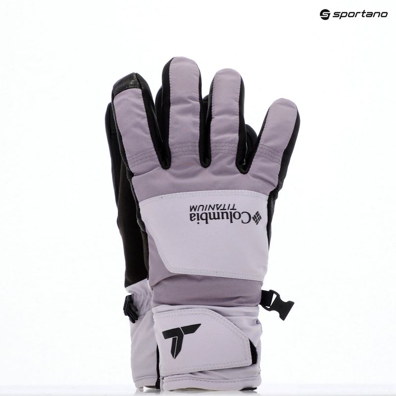 Rękawiczki trekkingowe damskie Columbia PowBound lavender pearl/shale purple/black 9
