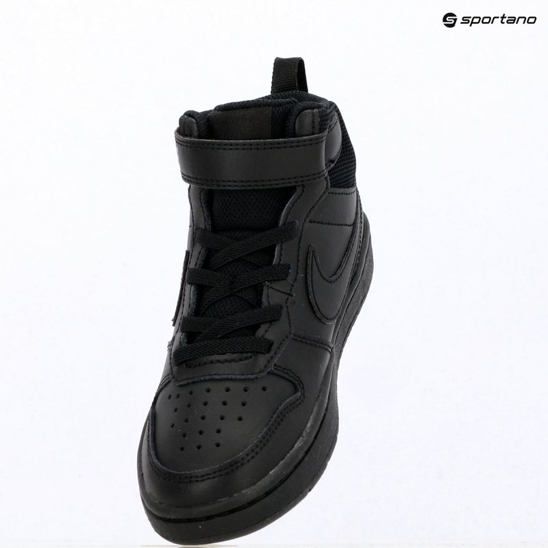 Buty dziecięce Nike Court Borough Mid 2 black/black/black 14
