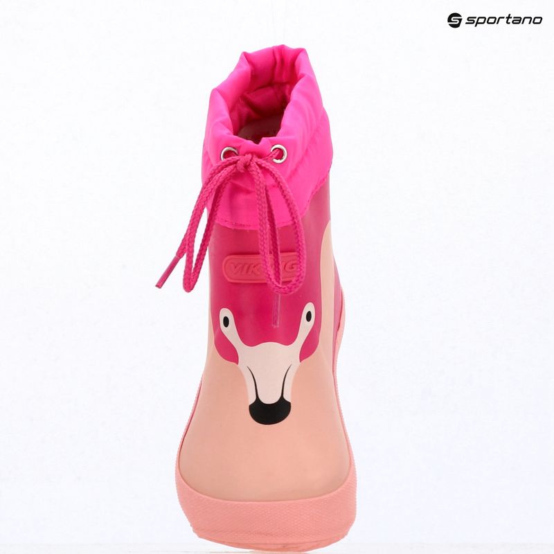 Kalosze dziecięce Viking Footwear Alv Barefoot Paw Print light pink/magenta 17