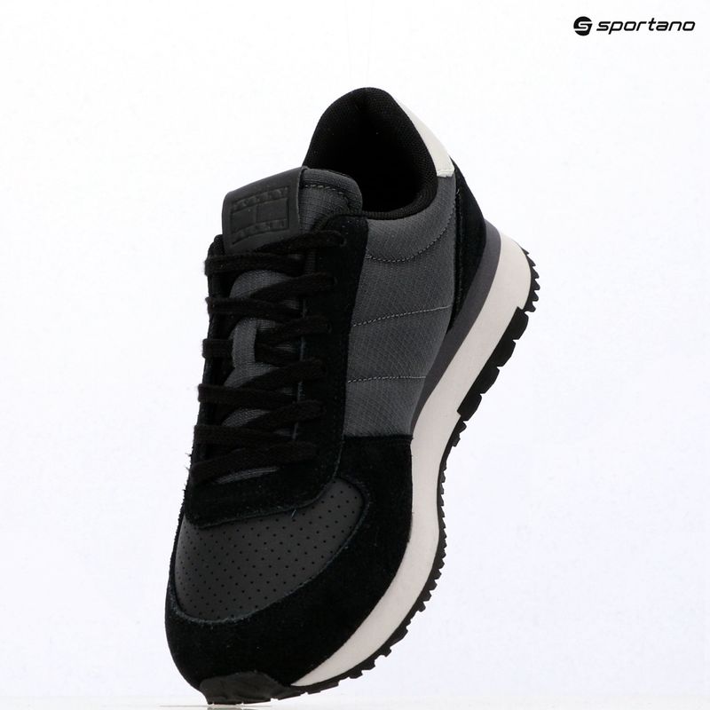 Buty męskie Tommy Jeans Runner Flag Mix washed black/stratus grey 9