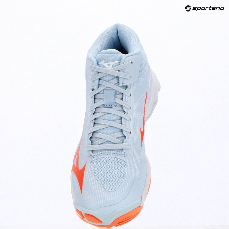 Buty do siatkówki damskie Mizuno Wave Lightning Pro Mid blue finch/lava orange/flamingo coral 15