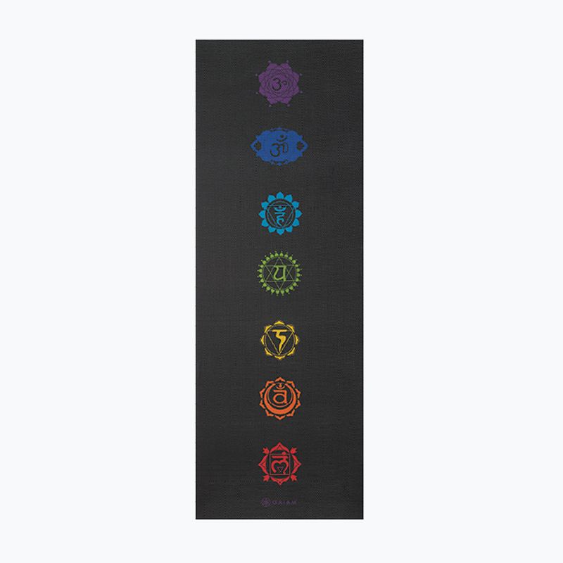 Mata do jogi Gaiam Premium Black Chakra 6 mm black chakra