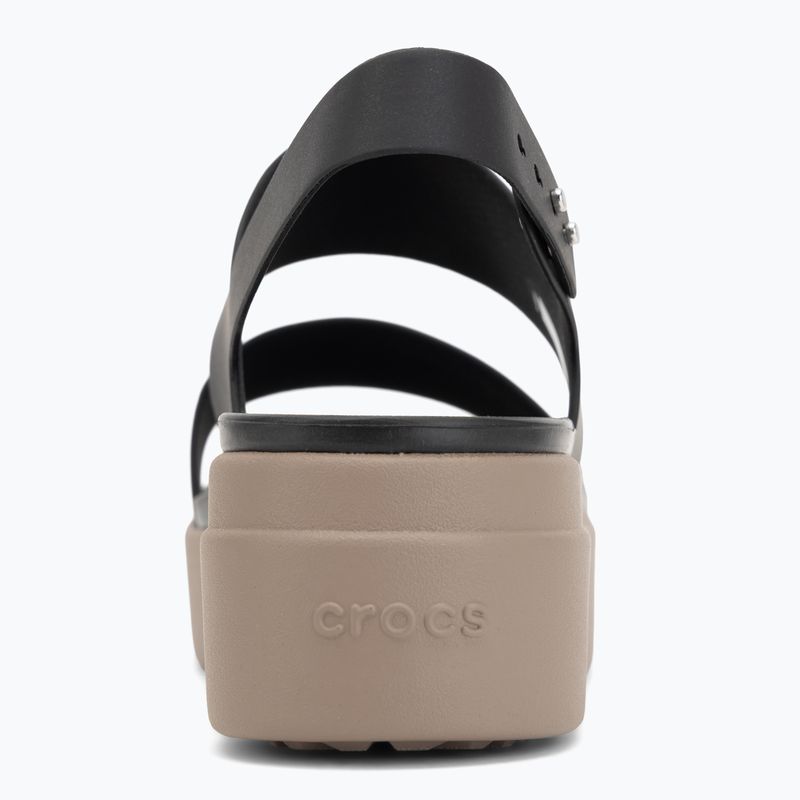 Sandały damskie Crocs Brooklyn Low Wedge black/mushroom 6