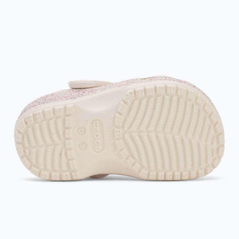 Klapki dziecięce Crocs Classic Glitter Clog Toddler oyster 5