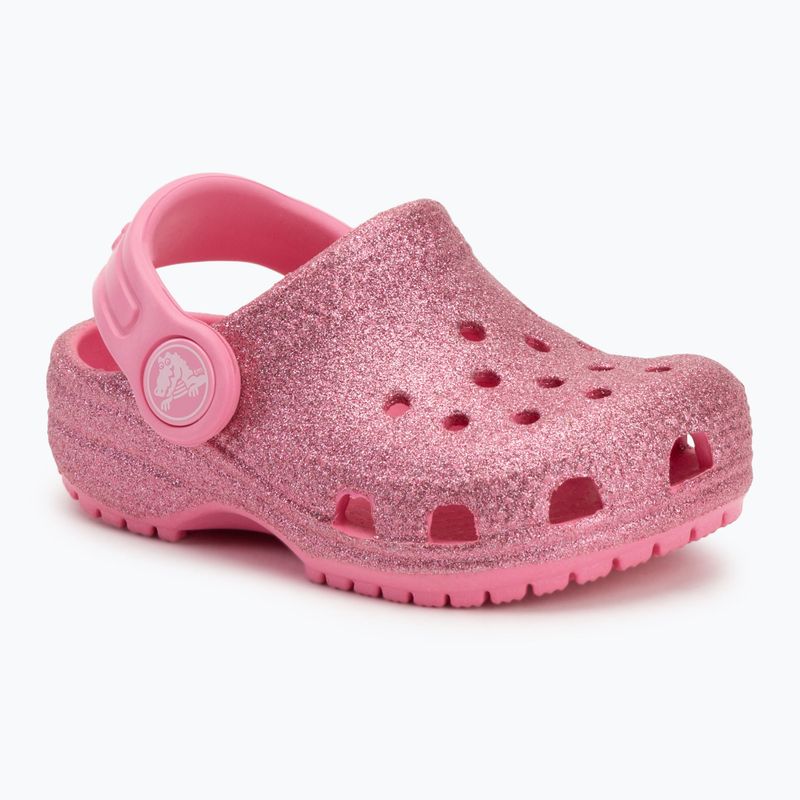 Klapki dziecięce Crocs Classic Glitter Clog Toddler pink lrmonade 2