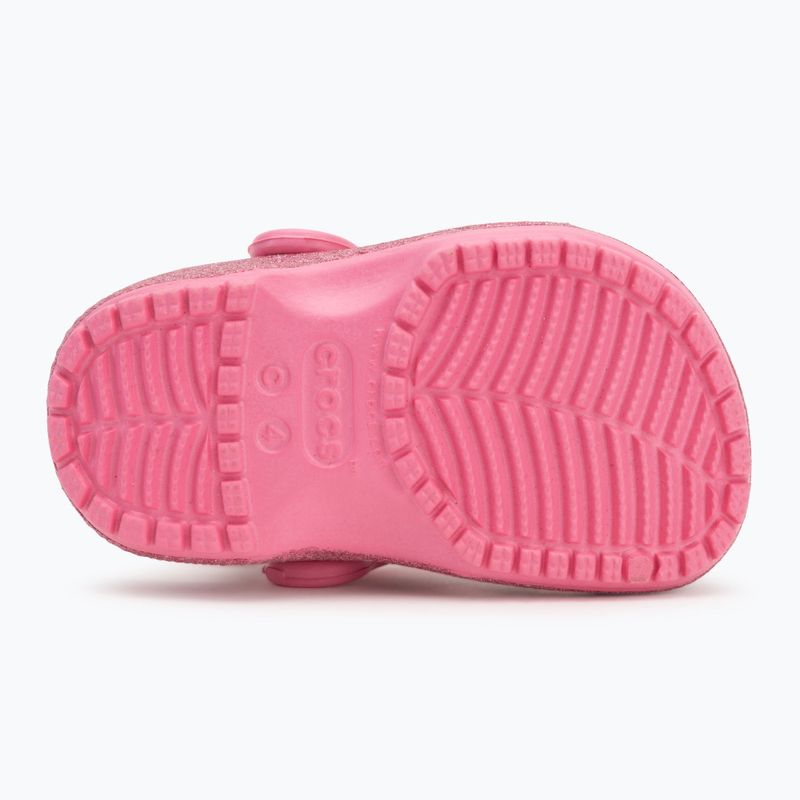 Klapki dziecięce Crocs Classic Glitter Clog Toddler pink lrmonade 5