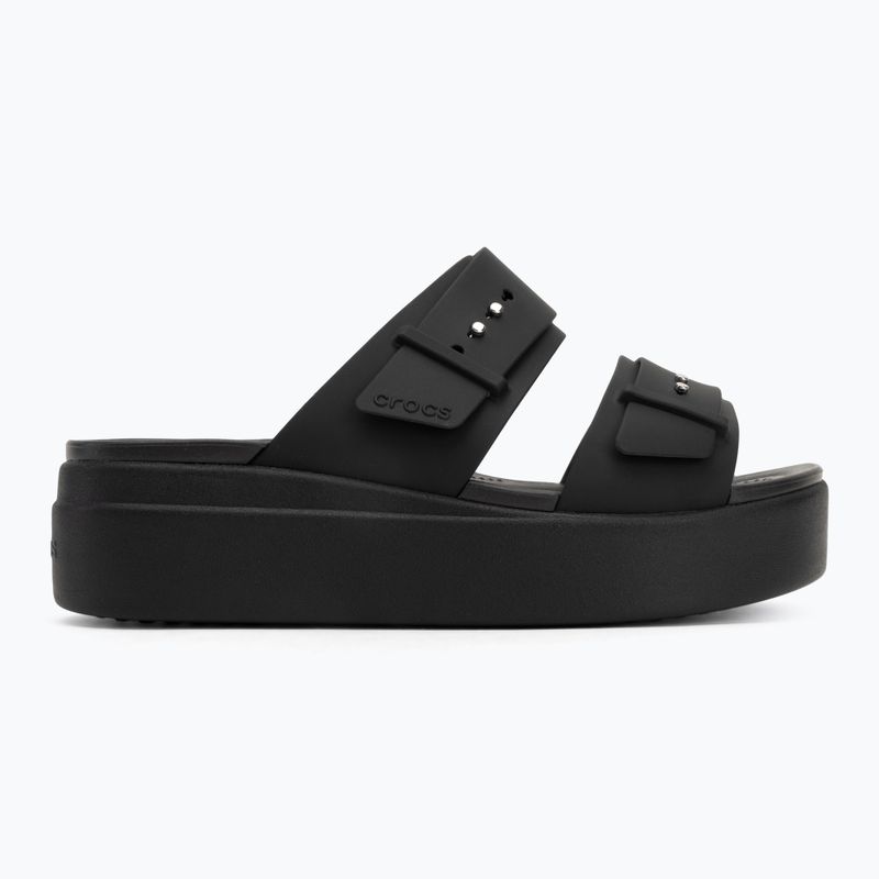 Klapki damskie Crocs Brooklyn Low Wedge black 2