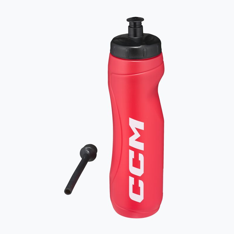 Bidon z rurką CCM 900 ml red