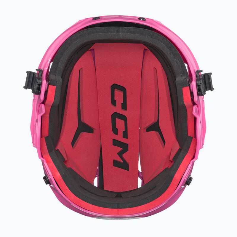 Kask hokejowy dziecięcy CCM Tacks 70 Combo JR pink 5