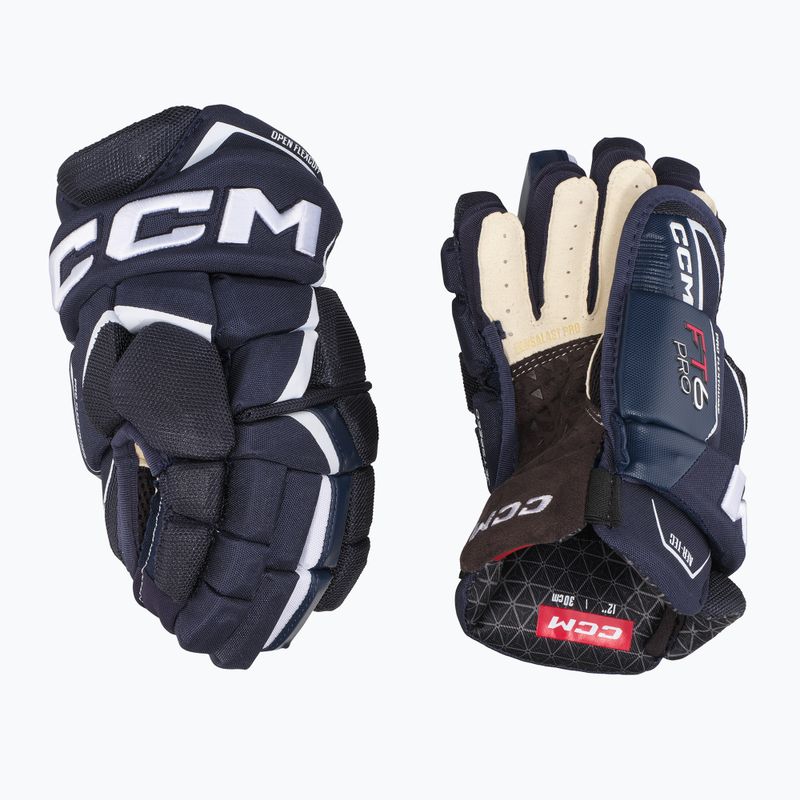 Rękawice hokejowe CCM JetSpeed FT6 Pro SR navy/white 2