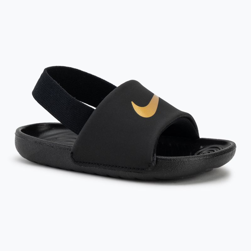 Klapki dziecięce Nike Kawa black/metallic gold