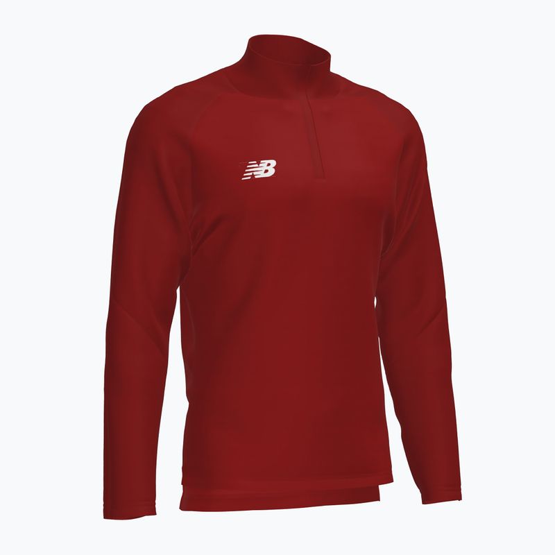 Bluza piłkarska dziecięca New Balance Training 1/4 Zip Knitted burgundy 6