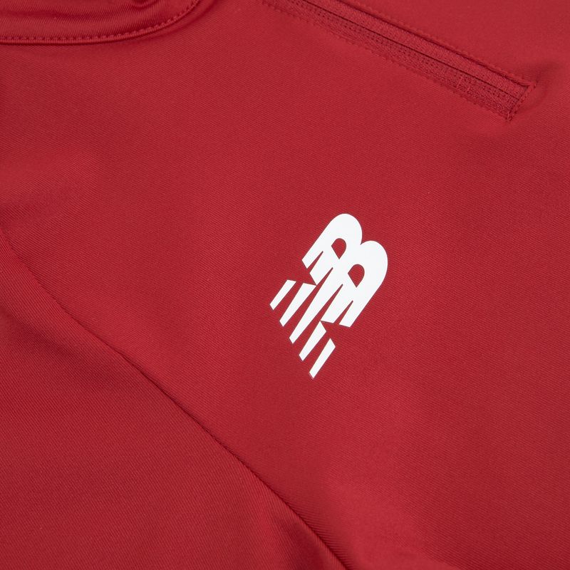 Bluza piłkarska dziecięca New Balance Training 1/4 Zip Knitted burgundy 3