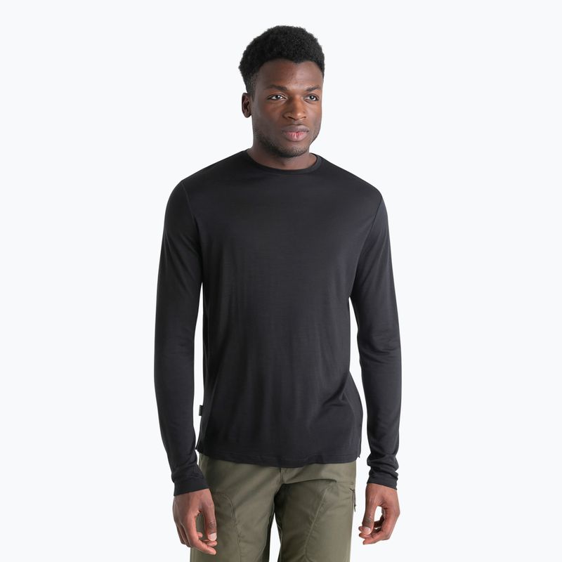 Longsleeve trekkingowy męski icebreaker Merino 125 Cool-Lite Sphere III Tee black