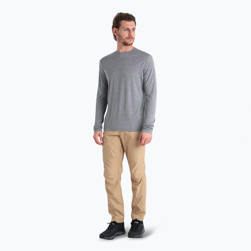 Longsleeve trekkingowy męski icebreaker Merino 125 Cool-Lite Sphere III Tee metro heather 2
