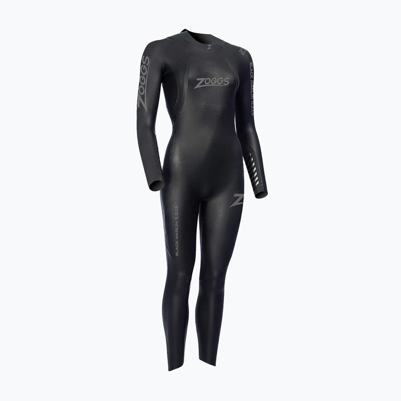 Pianka triathlonowa damska Zoggs Black Marlin Tri 5/3/1,5 mm black/silver
