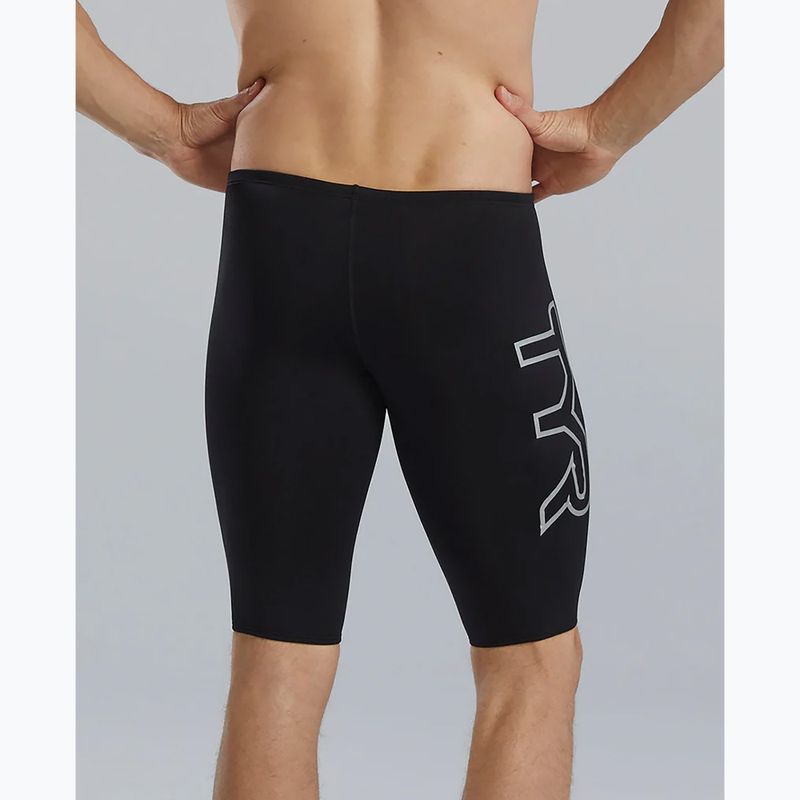 Jammery pływackie męskie TYR Soild Large Logo Jammer black 2