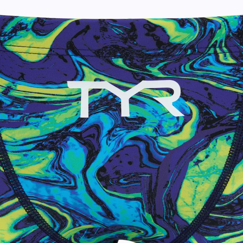 Jammery pływackie męskie TYR Thresher Jammer Hyperblitz blue/green 3