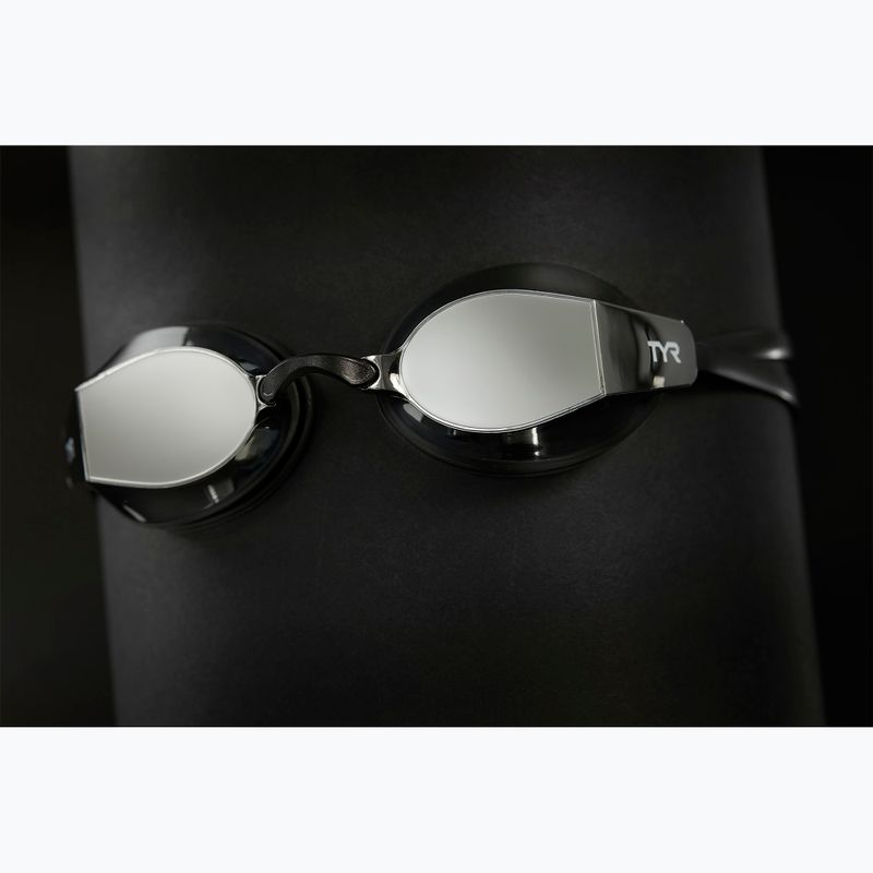 Okulary do pływania TYR Blackops 140 Ev Racing Mirrored silver/black/black 5