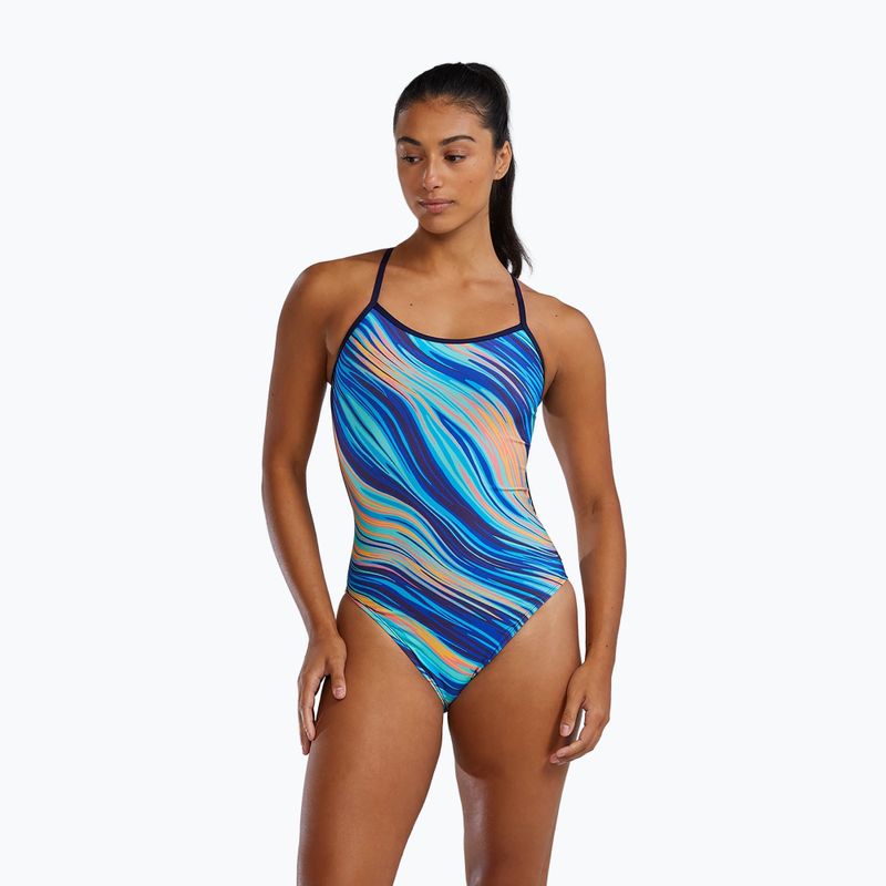 Strój pływacki jednoczęściowy damski TYR Durafast Elite Riptidal Trinityfit teal/orange