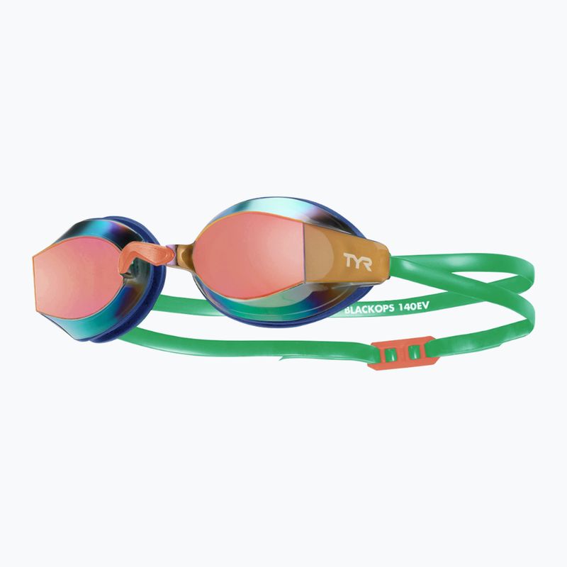 Okulary do pływania TYR Blackops 140 Ev Racing Mirrored blue/green 5