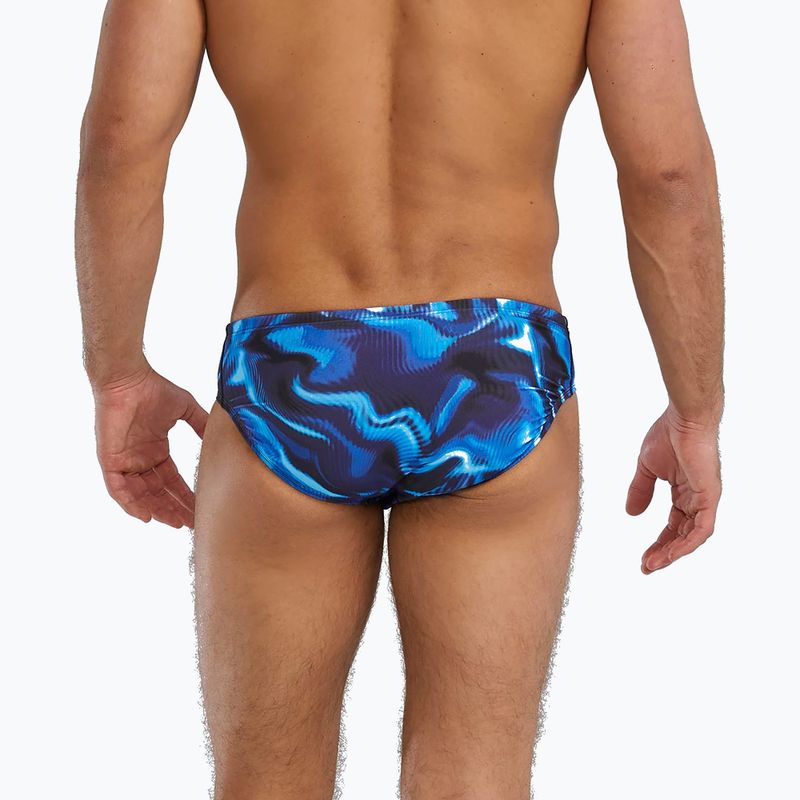 Slipy do pływania męskie TYR Durafast Elite Waveform Brief blue 5