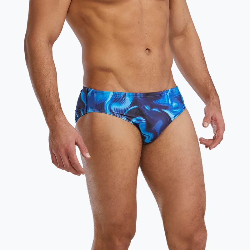 Slipy do pływania męskie TYR Durafast Elite Waveform Brief blue 6