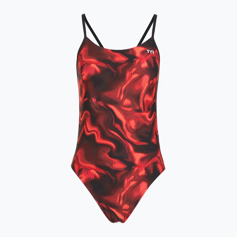 Strój pływacki jednoczęściowy damski TYR Durafast Elite Waveform Cutoutfit red