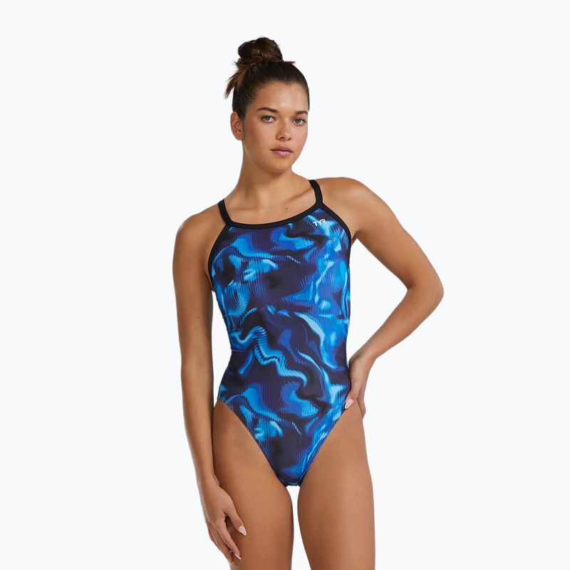 Strój pływacki jednoczęściowy damski TYR Durafast Elite Waveform Diamondfit blue 4
