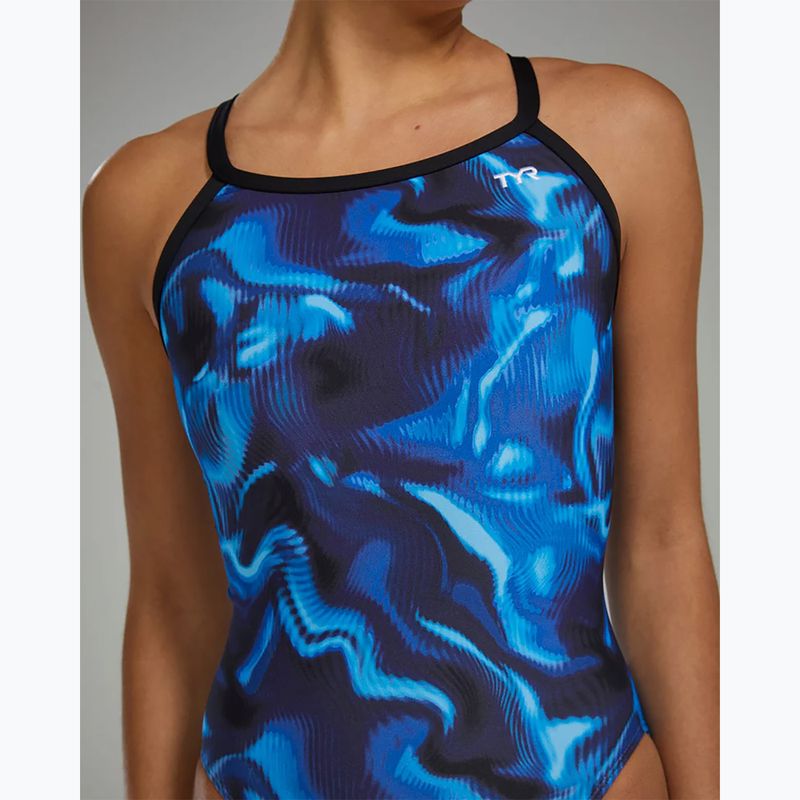 Strój pływacki jednoczęściowy damski TYR Durafast Elite Waveform Diamondfit blue 8