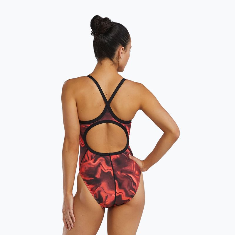 Strój pływacki jednoczęściowy damski Tyr Durafast Elite Waveform Diamondfit red 2