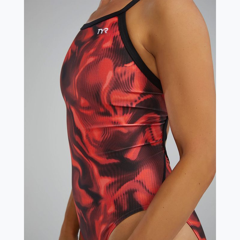 Strój pływacki jednoczęściowy damski Tyr Durafast Elite Waveform Diamondfit red 7