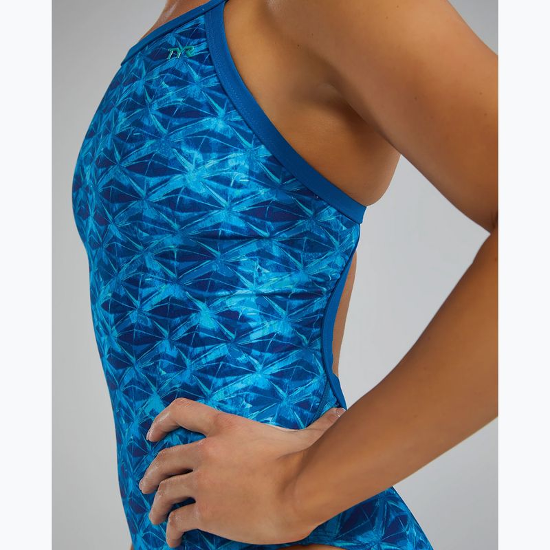 Strój pływacki jednoczęściowy damski Tyr Durafast Elite Oceanid Diamondfit light blue/aqua 8